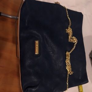 Steve Madden Blue/Tan Leather Purse